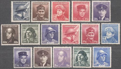 Potovn znmky eskoslovensko 1945 Vojci Mi# 439-54 - zvtit obrzek