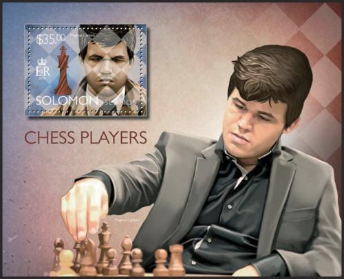 Potovn znmka alamounovy ostrovy 2014 Magnus Carlsen Mi# Block 336 Kat 12 