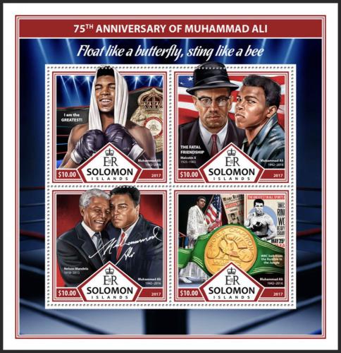 Potovn znmky alamounovy ostrovy 2017 Muhammad Ali, box Mi# 4572-75 Kat 12