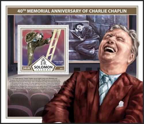 Potovn znmka alamounovy ostrovy 2017 Charlie Chaplin Mi# Block 670 Kat 12 - zvtit obrzek