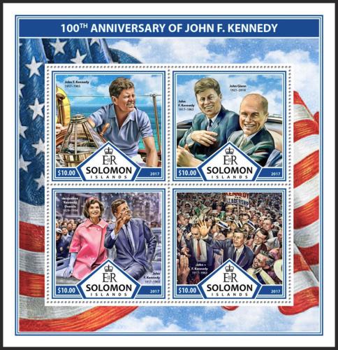 Potovn znmky alamounovy ostrovy 2017 John F. Kennedy Mi# 4602-05 Kat 12 - zvtit obrzek