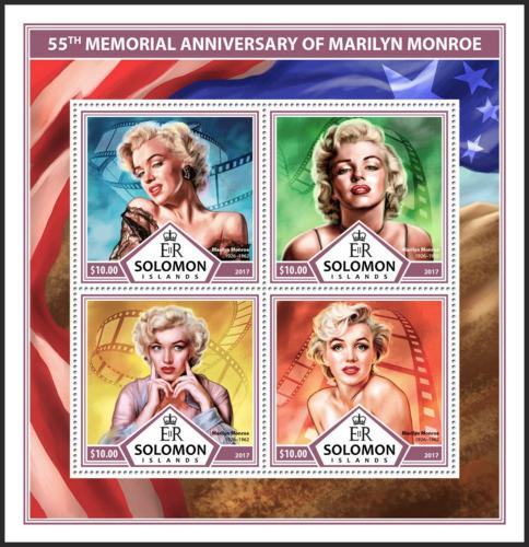 Potovn znmky alamounovy ostrovy 2017 Marilyn Monroe Mi# 4607-10 Kat 12 - zvtit obrzek