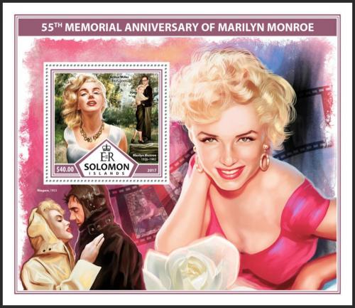 Potovn znmka alamounovy ostrovy 2017 Marilyn Monroe Mi# Block 672 Kat 12 