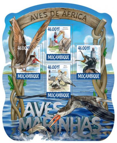 Potovn znmky Mosambik 2015 Vodn ptci Mi# 7924-27 Kat 10 - zvtit obrzek