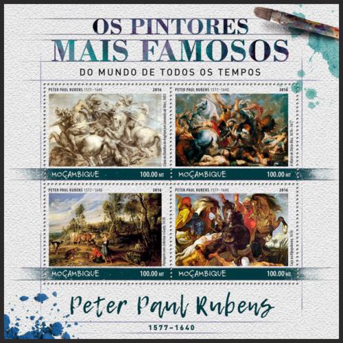 Potovn znmky Mosambik 2016 Umn, Peter Paul Rubens Mi# 8974-77 Kat 22 - zvtit obrzek