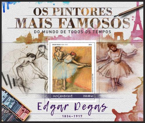 Potovn znmka Mosambik 2016 Umn, Edgar Degas Mi# Block 1239 Kat 20 - zvtit obrzek