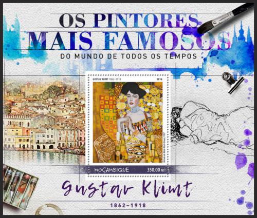 Potovn znmka Mosambik 2016 Umn, Gustav Klimt Mi# Block 1245 Kat 20