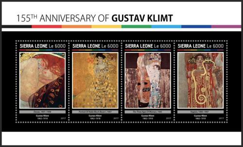 Potovn znmky Sierra Leone 2017 Umn, Gustav Klimt Mi# 8075-78