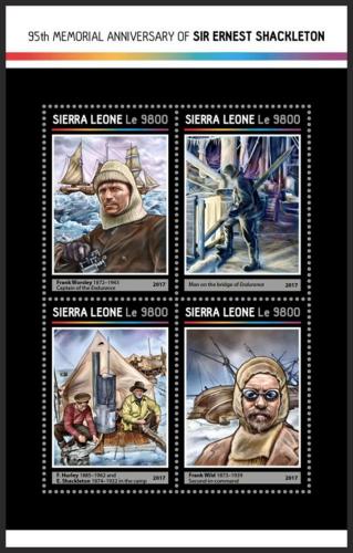 Potovn znmky Sierra Leone 2017 Ernest Shackleton Mi# 8175-78 Kat 11