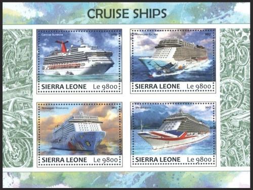 Potovn znmky Sierra Leone 2017 Vletn lod Mi# 8660-63 Kat 11 - zvtit obrzek