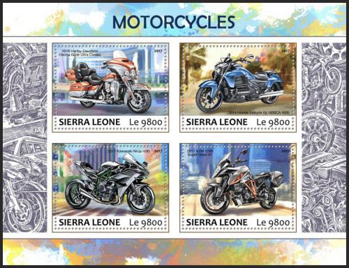 Potovn znmky Sierra Leone 2017 Motocykly Mi# 8665-68 Kat 11