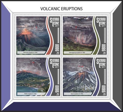 Potovn znmky Sierra Leone 2017 Sopen erupce Mi# 8735-38 Kat 11