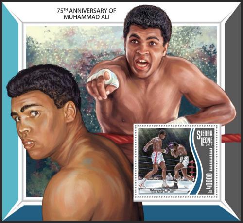Potovn znmka Sierra Leone 2017 Muhammad Ali, box Mi# Block 1289 Kat 11