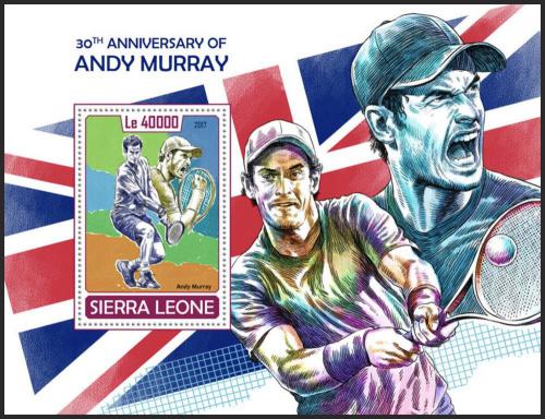 Potovn znmka Sierra Leone 2017 Andy Murray, tenis Mi# Block 1329 Kat 11 - zvtit obrzek