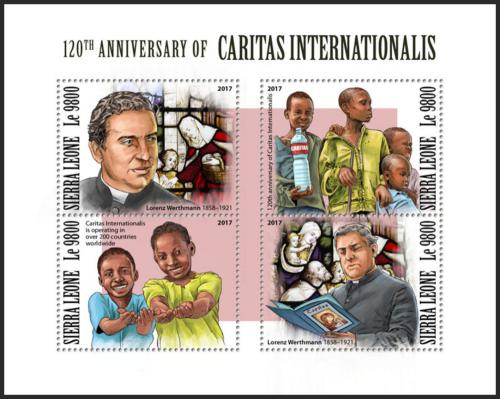 Potovn znmky Sierra Leone 2017 Caritas Internationalis Mi# 9055-58 Kat 11