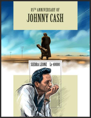 Potovn znmka Sierra Leone 2017 Johnny Cash Mi# Block 1347 Kat 11