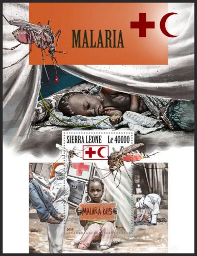 Potovn znmka Sierra Leone 2017 Boj proti malrii Mi# Block 1353 Kat 11