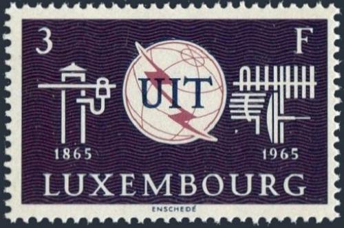 Potovn znmka Lucembursko 1965 ITU, 100. vro Mi# 714