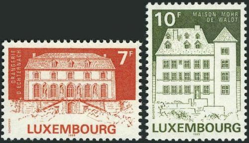 Potovn znmky Lucembursko 1985 Architektura Mi# 1131-32
