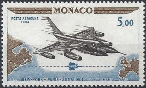 Potovn znmka Monako 1964 Letadlo Convair B 58 Hustler Mi# 771 Kat 8 - zvtit obrzek