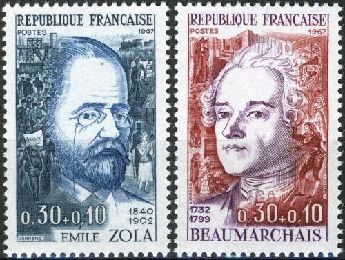 Potovn znmky Francie 1967 Osobnosti Mi# 1571-72