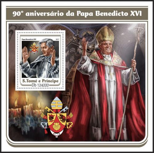 Potovn znmka Svat Tom 2017 Pape Benedikt XVI. Mi# Block 1270 Kat 12 - zvtit obrzek