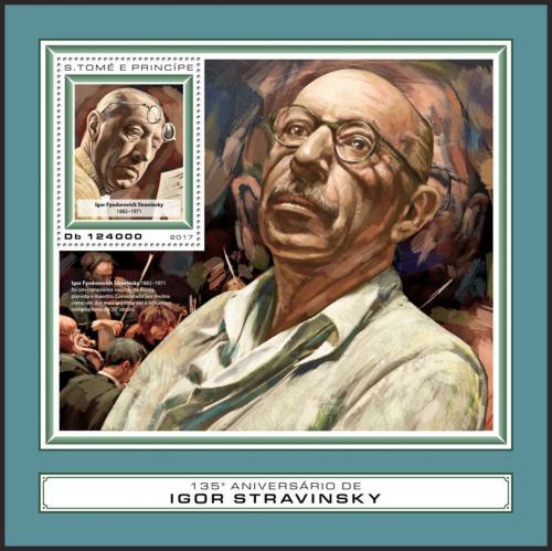 Potovn znmka Svat Tom 2017 Igor Stravinskij Mi# Block 1321 Kat 12