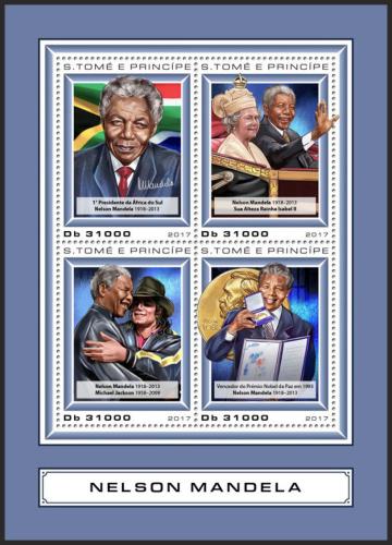 Potovn znmky Svat Tom 2017 Nelson Mandela Mi# 7383-86 Kat 12