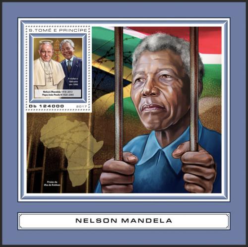 Potovn znmka Svat Tom 2017 Nelson Mandela Mi# Block 1325 Kat 12