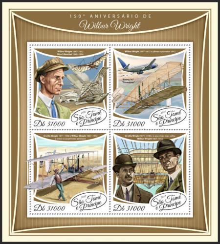 Potovn znmky Svat Tom 2017 Wilbur Wright Mi# 7463-66 Kat 12 - zvtit obrzek
