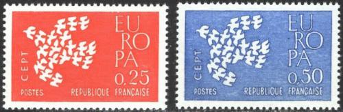 Potovn znmky Francie 1961 Evropa CEPT Mi# 1363-64