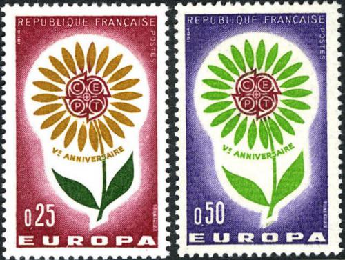 Potovn znmky Francie 1964 Evropa CEPT Mi# 1490-91