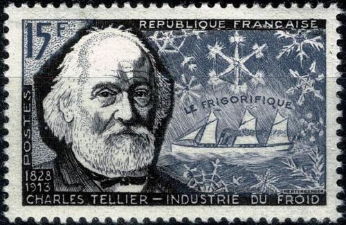 Potovn znmka Francie 1956 Charles Tellier, fyzik Mi# 1084