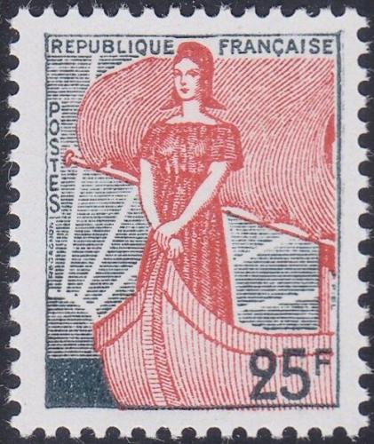 Potovn znmka Francie 1959 Povodn ve Frjus Mi# 1259 - zvtit obrzek
