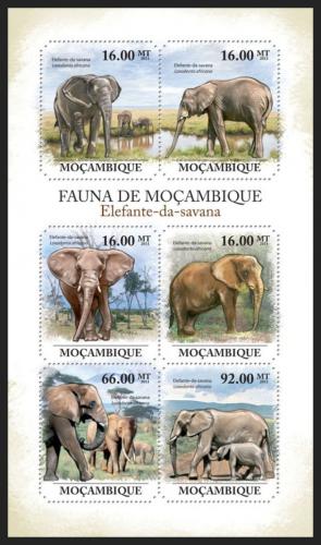 Potovn znmky Mosambik 2011 Slon africk Mi# 4987-92 Kat 12