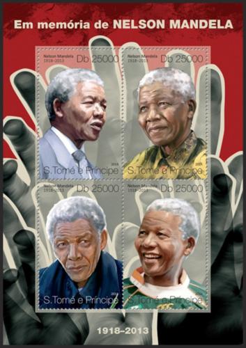 Potovn znmky Svat Tom 2014 Nelson Mandela Mi# 5459-62 Kat 10
