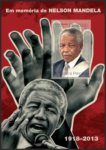 Potovn znmka Svat Tom 2014 Nelson Mandela Mi# Block 951 Kat 10