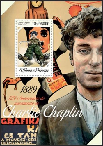 Potovn znmka Svat Tom 2014 Charlie Chaplin Mi# Block 957 Kat 10 - zvtit obrzek