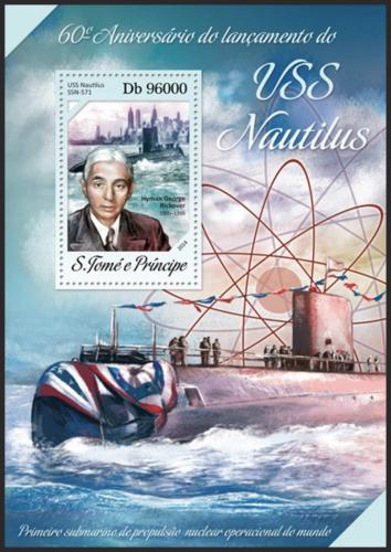 Potovn znmka Svat Tom 2014 Atomov ponorka Nautilus Mi# Block 963 Kat 10