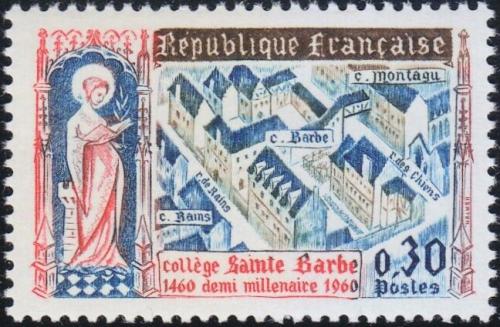 Potovn znmka Francie 1960 Collège Ste-Barbe, 500. vro Mi# 1331
