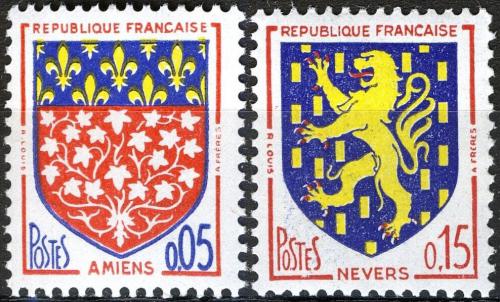 Potovn znmky Francie 1962 Znaky mst Mi# 1406-07 - zvtit obrzek