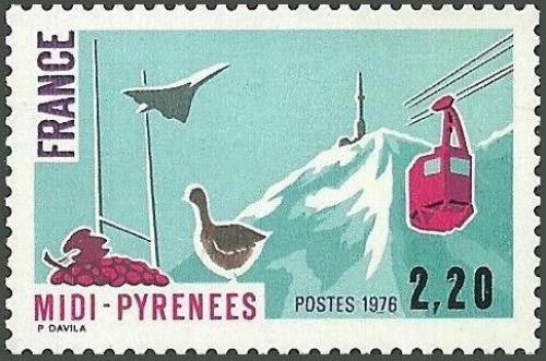 Potovn znmka Francie 1976 Lanovka v Pyrenejch Mi# 1952
