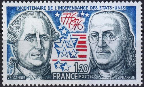 Potovn znmka Francie 1976 Nezvislost USA, 200. vro Mi# 1963