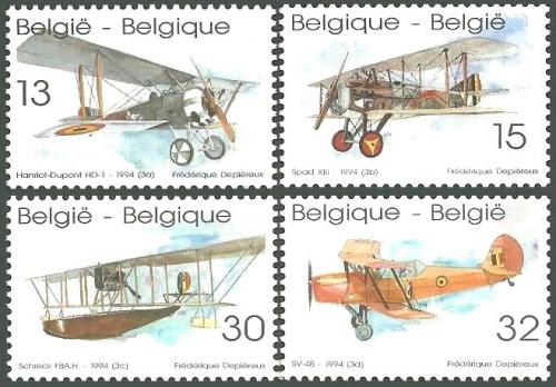 Potovn znmky Belgie 1994 Star letadla Mi# 2594-97 Kat 5