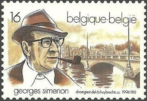 Potovn znmka Belgie 1994 Georges Simenon, spisovatel Mi# 2631 - zvtit obrzek