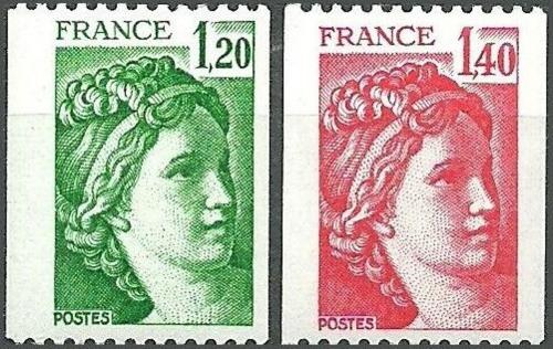 Potovn znmky Francie 1980 Marianne Mi# 2215-16 C