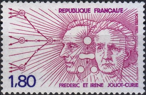Potovn znmka Francie 1982 Frdric a Irène Joliot-Curie Mi# 2347