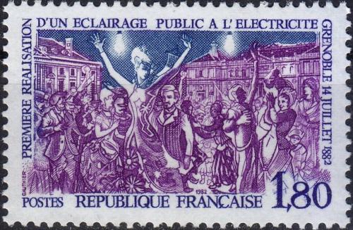 Potovn znmka Francie 1982 Poulin elektrifikace v Grenoble, 100. vro Mi# 2349