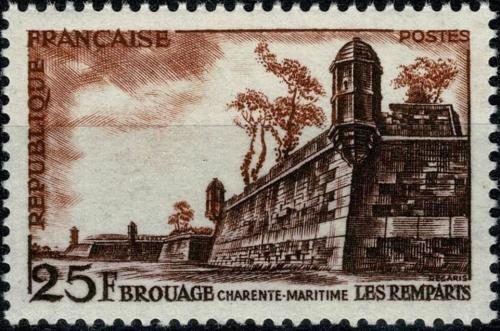 Potovn znmka Francie 1955 Opevnn v Brouage Mi# 1070