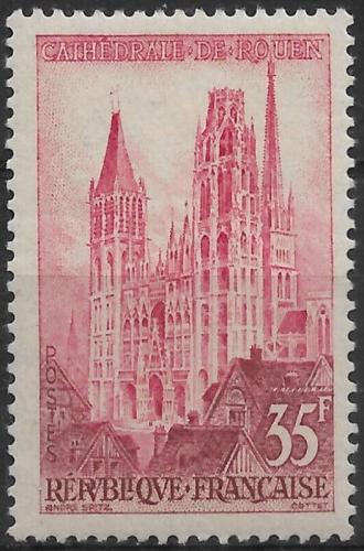 Potovn znmka Francie 1957 Katedrla v Rouen Mi# 1164 